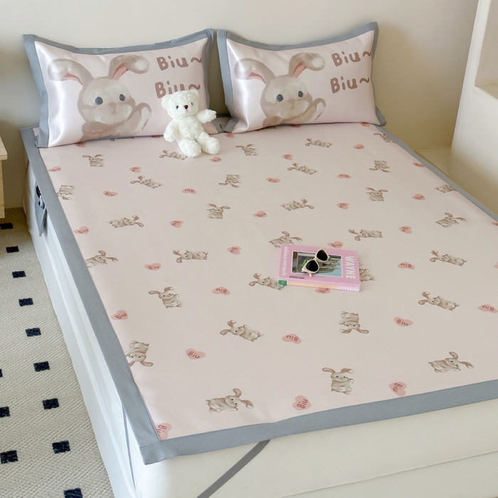 91家纺网 家纺一手货源 找家纺 （总）圆岛 2024新款A类900D萌宠系列冰丝养生席