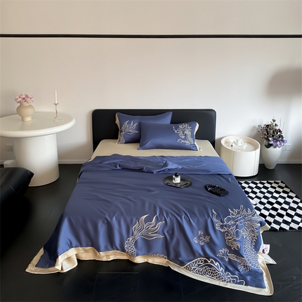 91家纺网 家纺一手货源 找家纺 （总）星野 2024新款轻奢80天丝夏被—龙被
