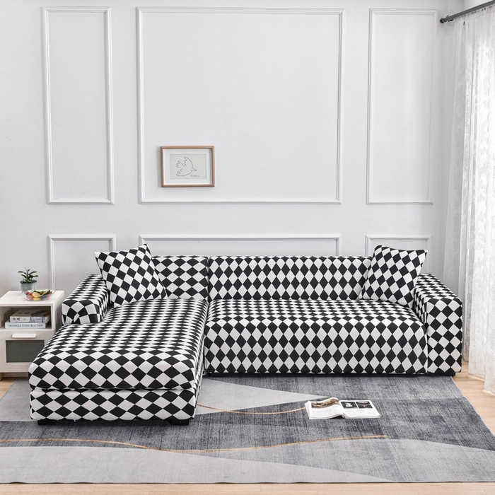 91家纺网 家纺一手货源 找家纺 兴妮雅家纺 2024新款雅芝华士贵妃沙发套棋盘格