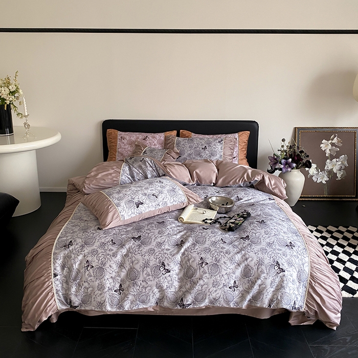 91家纺网 家纺一手货源 找家纺 （总）优然居家纺 2024新款60s天丝数码印花四件套-轻舞飞扬