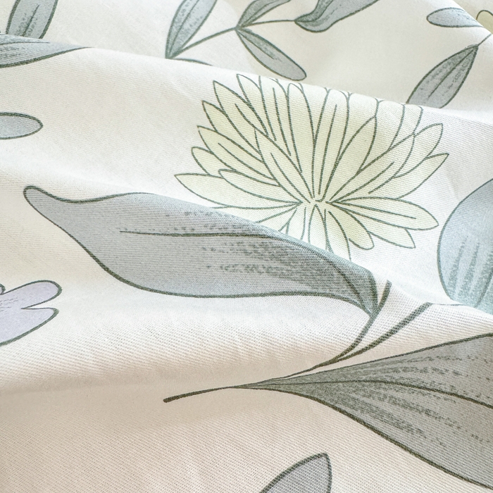 91家纺网 家纺一手货源 找家纺 清雅福 2024新款全棉13372小清新四件套和单品系列第四季 诗情画意