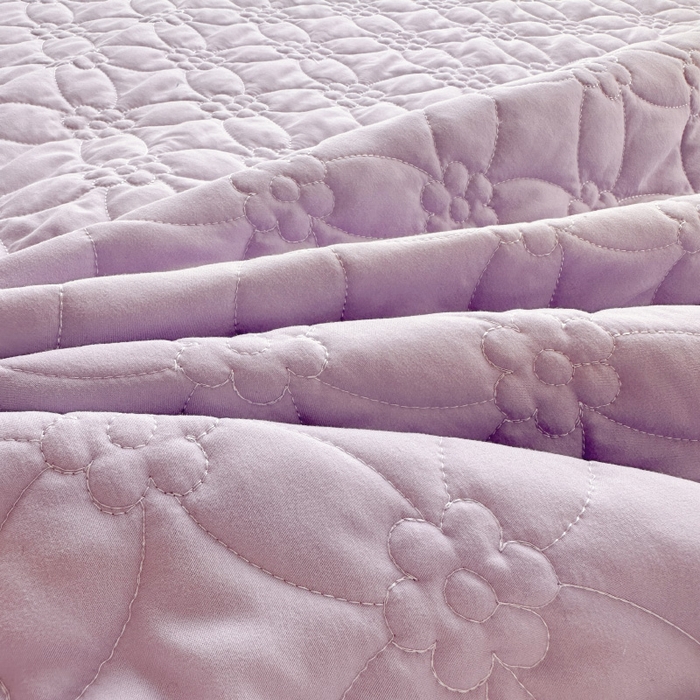 91家纺网 家纺一手货源 找家纺 罗艺轩 2024新款公主风水洗棉夹棉单床裙-浪漫满屋床 浪漫满屋-茉莉紫