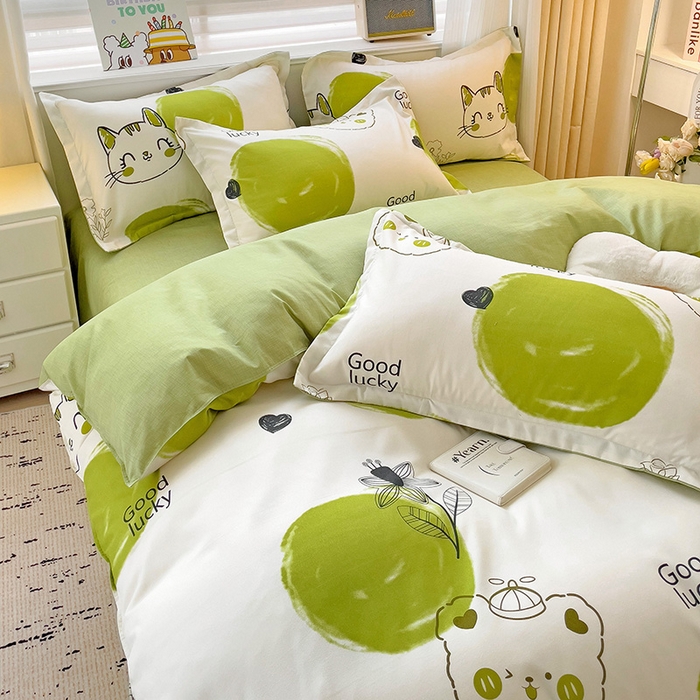 91家纺网 家纺一手货源 找家纺 优逸 2025新款植物羊绒单被套 青苹果