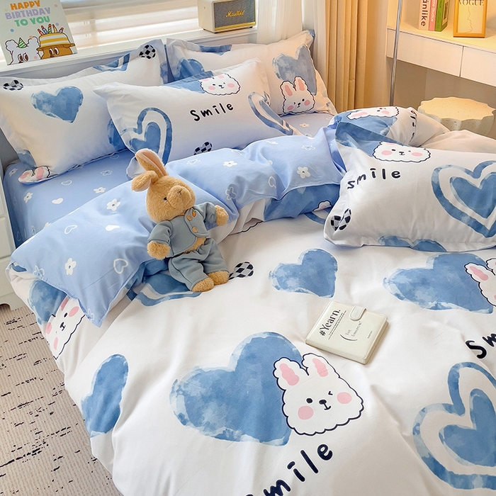 91家纺网 家纺一手货源 找家纺 优逸 2025新款植物羊绒单被套 甜心小熊