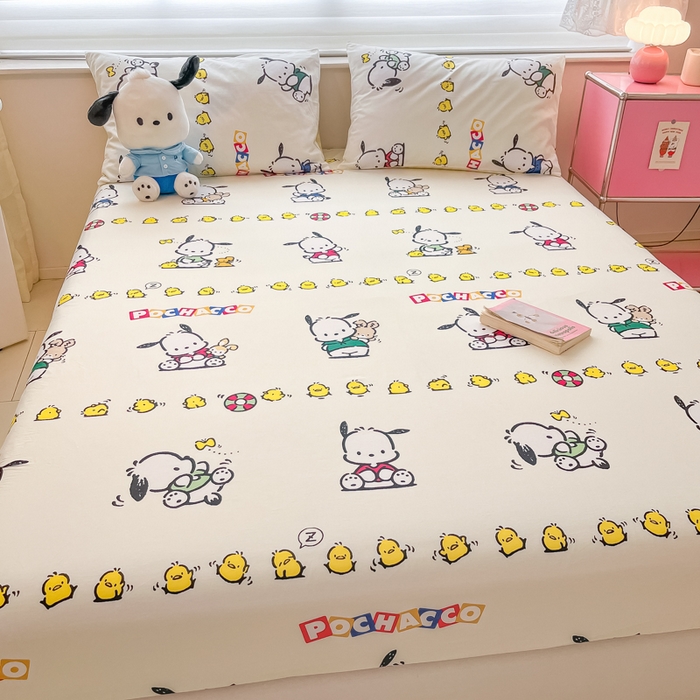 91家纺网 家纺一手货源 找家纺 金爱家 2024新款纯棉小版单品床笠 床笠款-怕哈伙伴