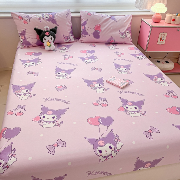 91家纺网 家纺一手货源 找家纺 金爱家 2024新款纯棉小版单品床笠 床笠款-气球库洛米