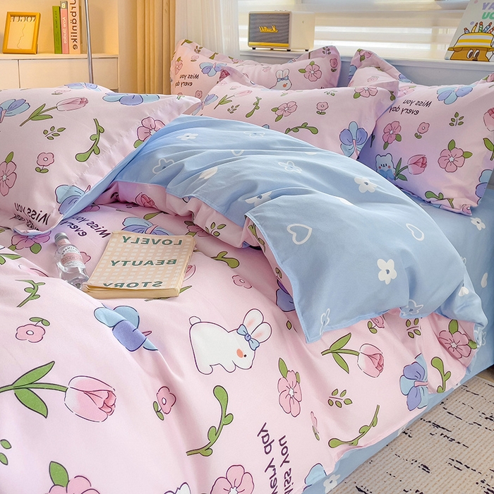 91家纺网 家纺一手货源 找家纺 优逸 2025新款植物羊绒单被套 田园花语