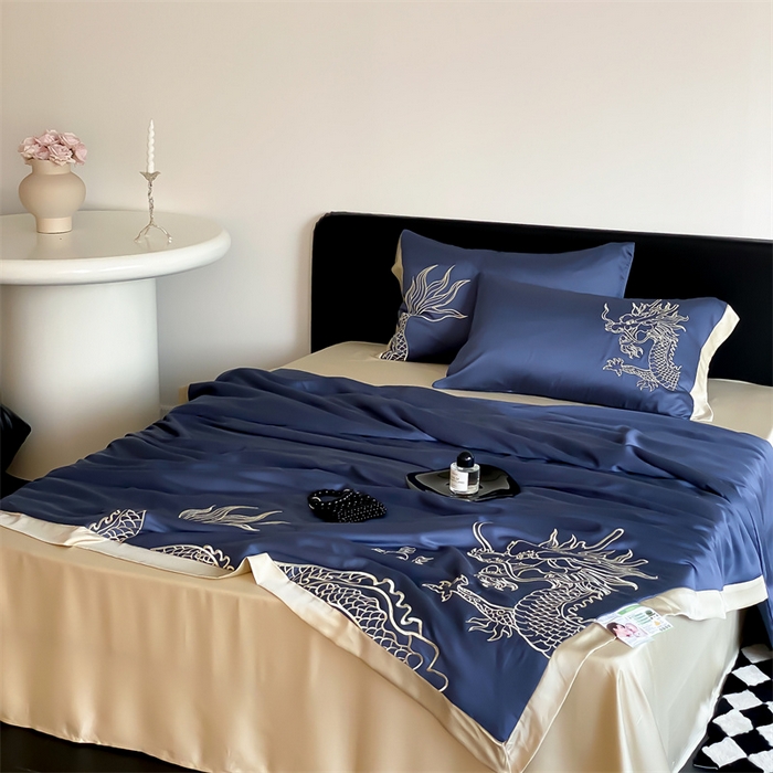 91家纺网 家纺一手货源 找家纺 （总）星野 2024新款轻奢80天丝夏被—龙被