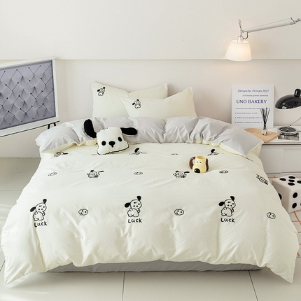 91家纺网 家纺一手货源 找家纺 （总）倾慕家纺 2024倾慕INS风毛巾绣纯棉系列 单被套