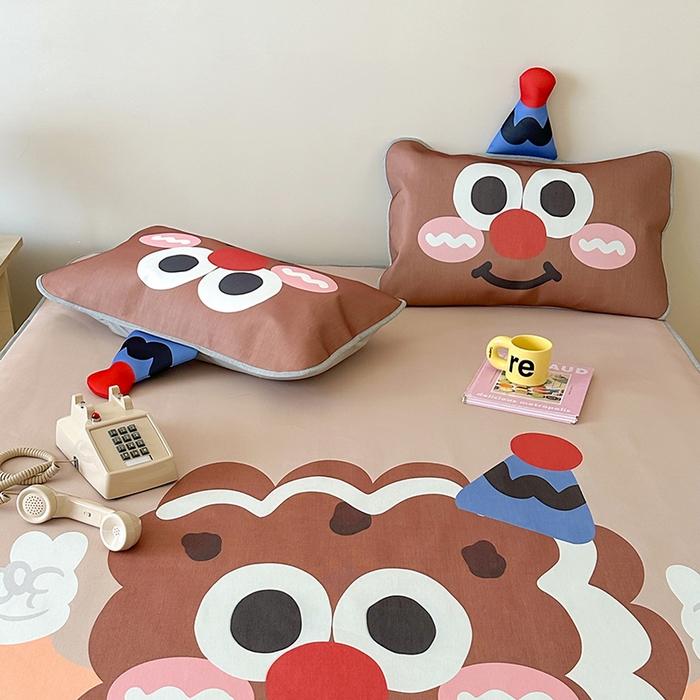 91家纺网 家纺一手货源 找家纺 昔可家纺 2024新款异形床笠款冰丝凉席 开心饼干