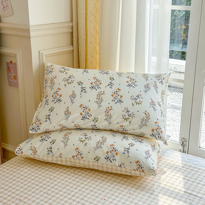 91家纺网 家纺一手货源 找家纺 清雅福 2024新款全棉13372小清新四件套和单品系列第四季 清香花蔓