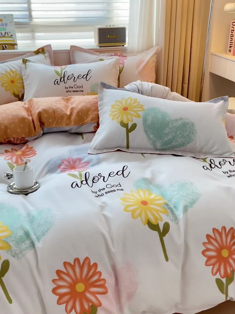 91家纺网 家纺一手货源 找家纺 优逸 2025新款植物羊绒单被套 向阳花开