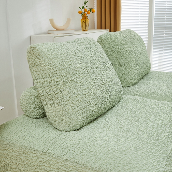 91家纺网 家纺一手货源 找家纺 （总）丝绮鹿 2024新款模块方块沙发套系列-高端皱皱布系列