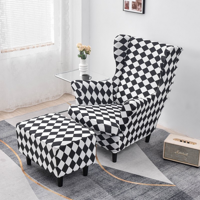 91家纺网 家纺一手货源 找家纺 兴妮雅家纺 2024新款老虎凳套棋盘格