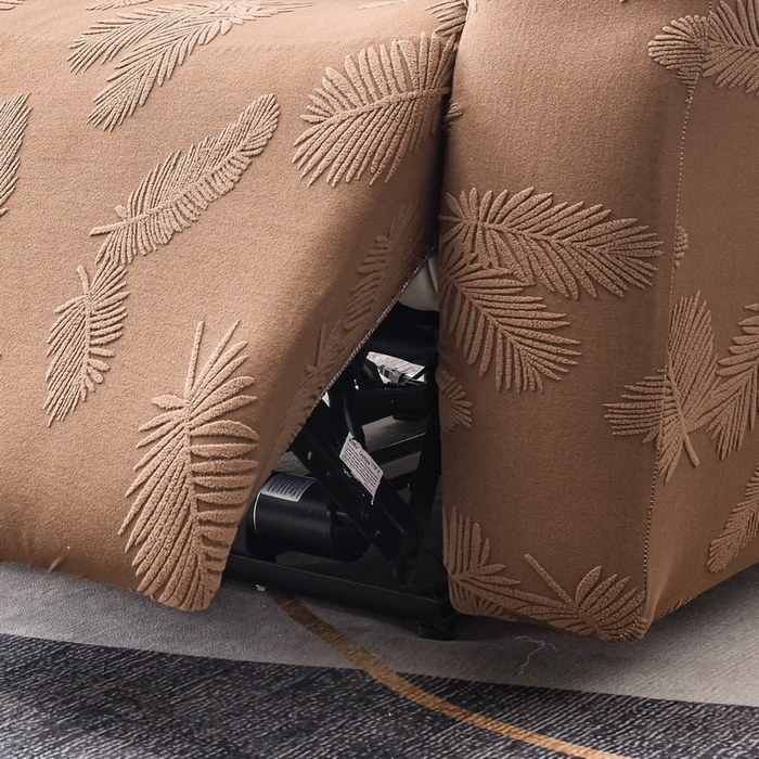 91家纺网 家纺一手货源 找家纺 兴妮雅家纺 2024新款舒棉绒羽毛款沙发套 舒棉绒羽毛款咖啡