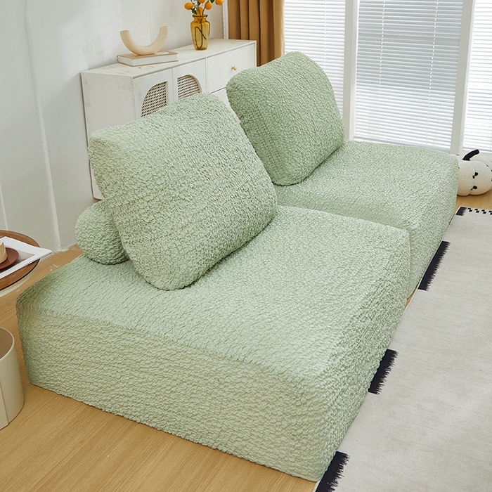 91家纺网 家纺一手货源 找家纺 （总）丝绮鹿 2024新款模块方块沙发套系列-高端皱皱布系列