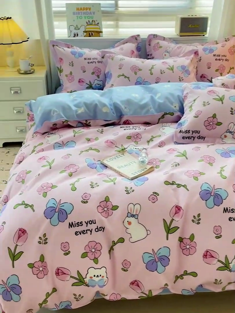 91家纺网 家纺一手货源 找家纺 优逸 2025新款植物羊绒单被套 田园花语