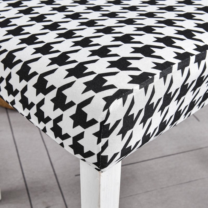 91家纺网 家纺一手货源 找家纺 兴妮雅家纺 2024新款雅芝华士椅子套黑白千鸟格