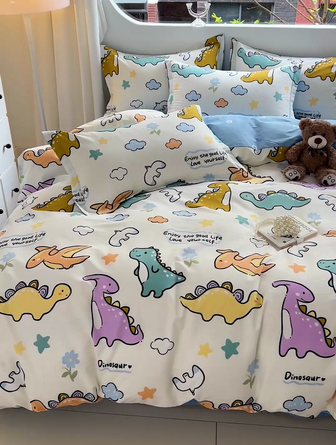 91家纺网 家纺一手货源 找家纺 暖芯优选 204新款直播爆款全棉-ins印花系列四件套纯棉三件套床单床笠 飞龙世纪