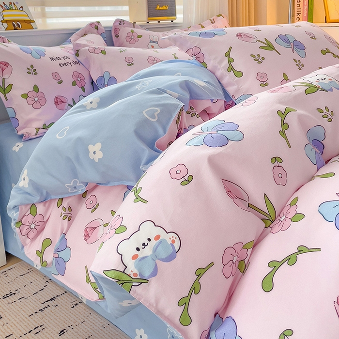 91家纺网 家纺一手货源 找家纺 优逸 2025新款植物羊绒单被套 田园花语