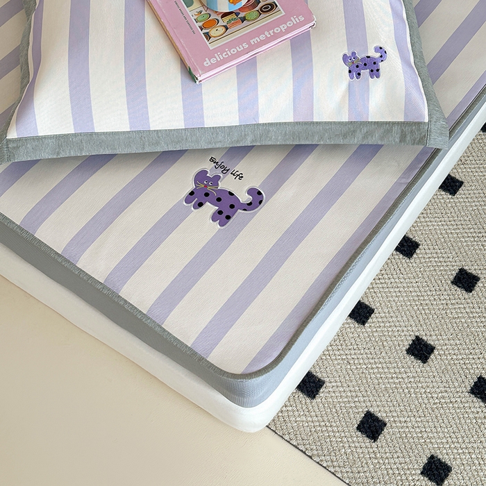 91家纺网 家纺一手货源 找家纺 （总）昔可家纺 2024新款数码印花刺绣床笠款冰丝席