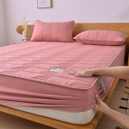 91家纺网 家纺一手货源 找家纺 （总）绒品荟家纺 2025新款A类原棉加厚大豆纤维夹棉床笠单件床罩