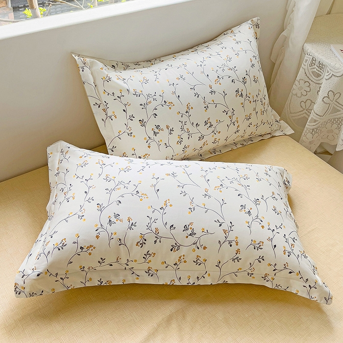 91家纺网 家纺一手货源 找家纺 暖芯优选 204新款直播爆款全棉-ins印花系列四件套纯棉三件套床单床笠 司藤