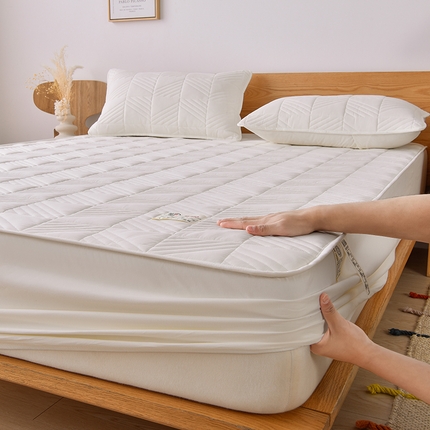 91家纺网 家纺一手货源 找家纺 （总）绒品荟家纺 2025新款A类原棉加厚大豆纤维夹棉床笠单件床罩