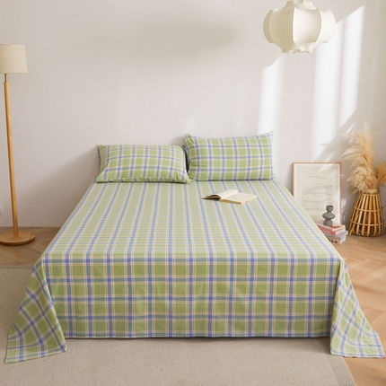 雅萱家纺 2024新款雅萱-色织全棉水洗棉床单 床单-山野间