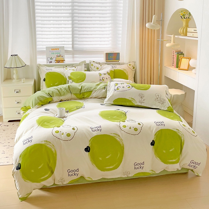 91家纺网 家纺一手货源 找家纺 优逸 2025新款植物羊绒单被套 青苹果