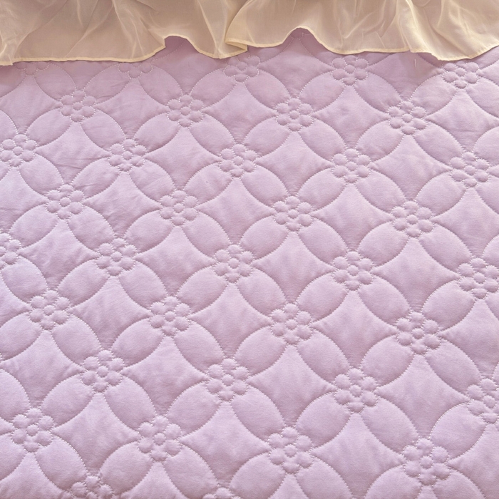 91家纺网 家纺一手货源 找家纺 罗艺轩 2024新款公主风水洗棉夹棉单床裙-浪漫满屋床 浪漫满屋-茉莉紫