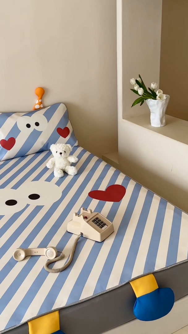 91家纺网 家纺一手货源 找家纺 昔可家纺 2024新款异形床笠款冰丝凉席 大斜眼怪怪