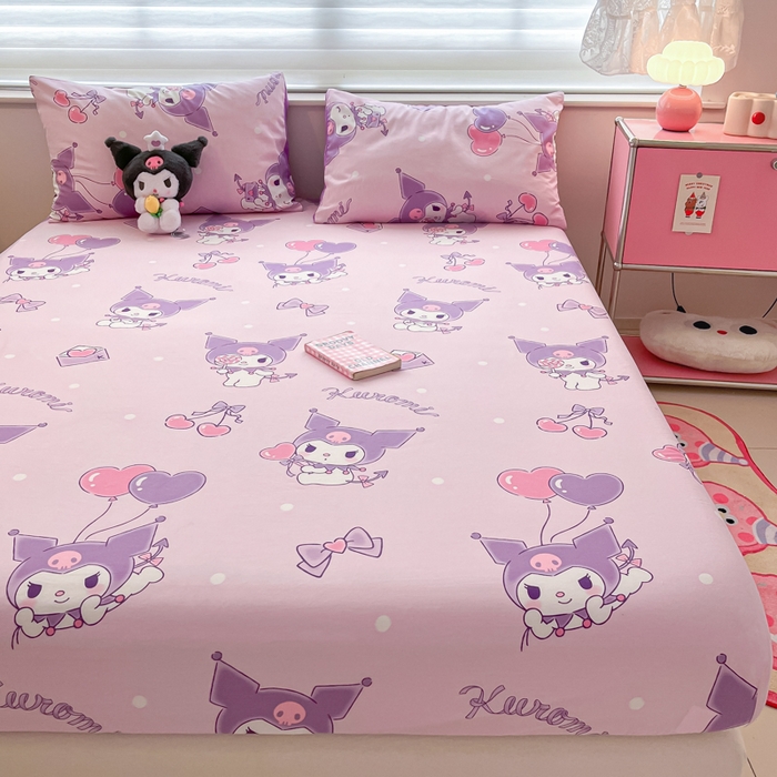 91家纺网 家纺一手货源 找家纺 金爱家 2024新款纯棉小版单品床笠 床笠款-气球库洛米