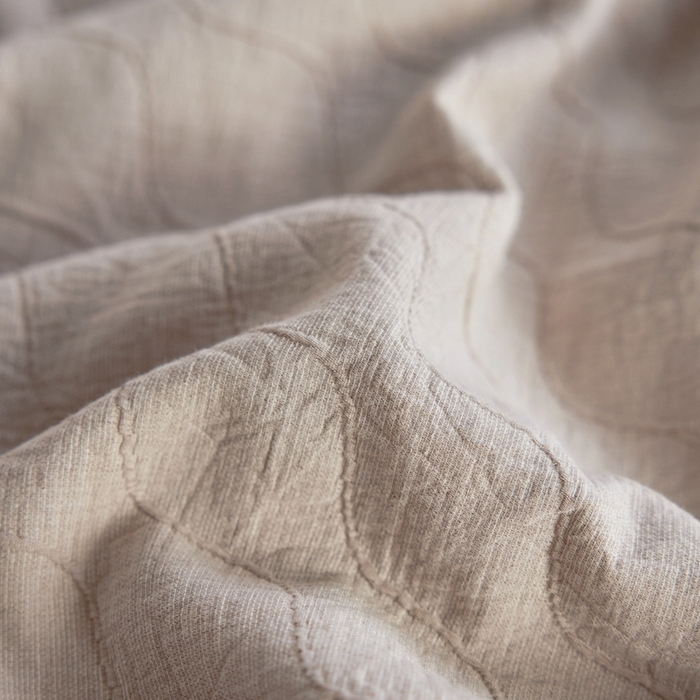 91家纺网 家纺一手货源 找家纺 安莱生活 2024色织双层纱提花波浪三系列夏被及夏被四件套--斜纹波兰 斜纹-卡其