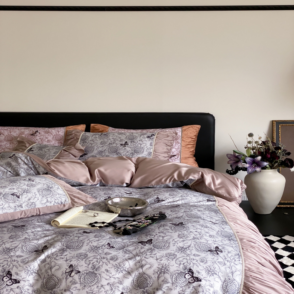 91家纺网 家纺一手货源 找家纺 （总）优然居家纺 2024新款60s天丝数码印花四件套-轻舞飞扬