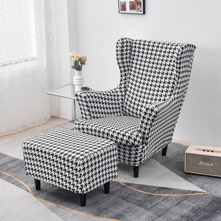 91家纺网 家纺一手货源 找家纺 兴妮雅家纺 2024新款老虎凳套黑白千鸟格