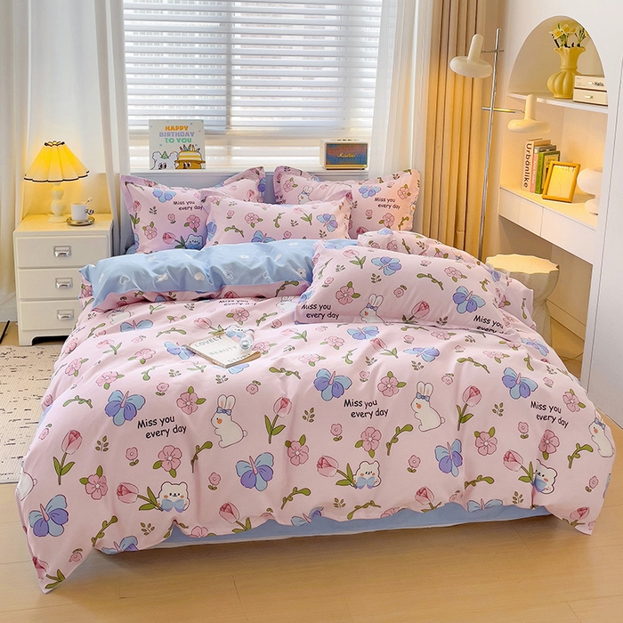 91家纺网 家纺一手货源 找家纺 优逸 2025新款植物羊绒单被套 田园花语