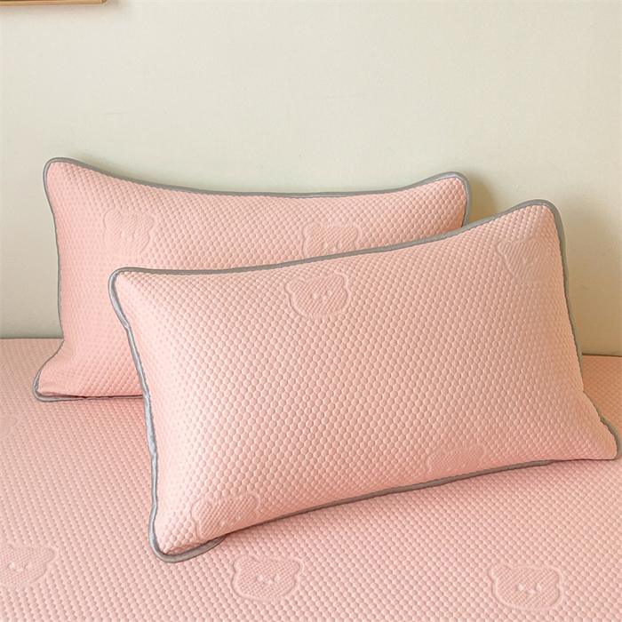 91家纺网 家纺一手货源 找家纺 吉象家纺 2024新款凉豆豆凉感软席凉席 小熊粉