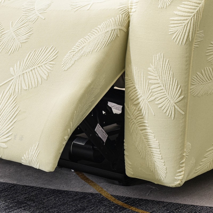 91家纺网 家纺一手货源 找家纺 兴妮雅家纺 2024新款舒棉绒羽毛款沙发套 舒棉绒羽毛款米黄