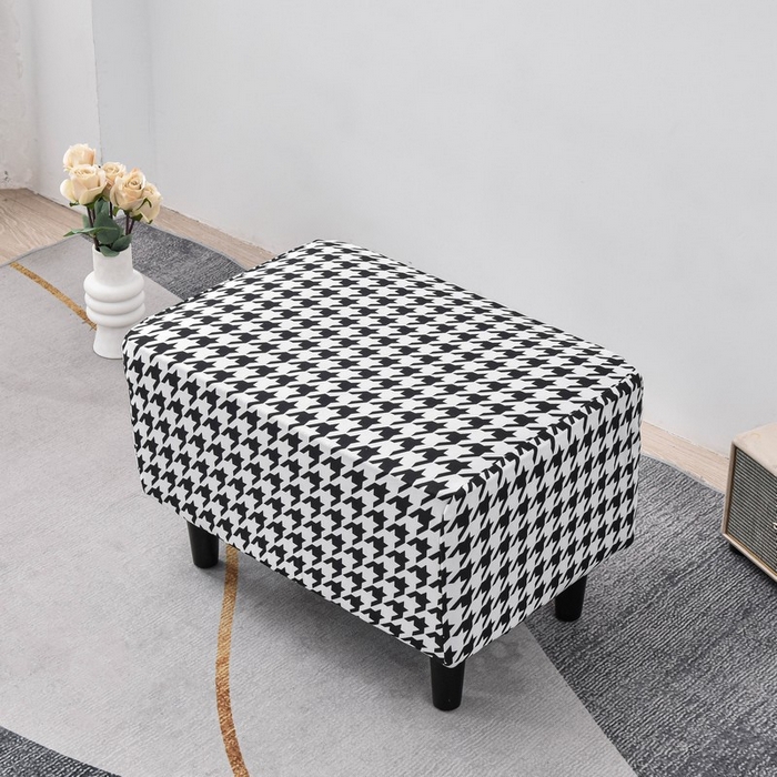 91家纺网 家纺一手货源 找家纺 兴妮雅家纺 2024新款老虎凳套黑白千鸟格