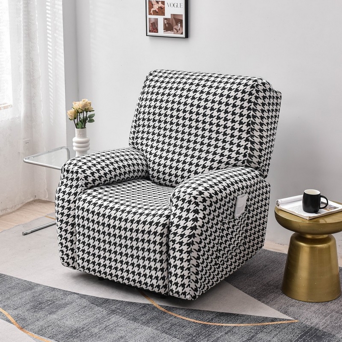 91家纺网 家纺一手货源 找家纺 兴妮雅家纺 2024新款芝华士沙发套黑白千鸟格