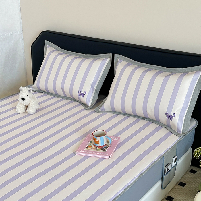 91家纺网 家纺一手货源 找家纺 （总）昔可家纺 2024新款数码印花刺绣床笠款冰丝席