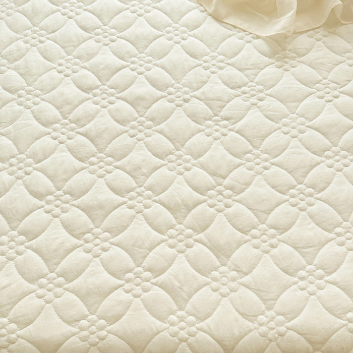 91家纺网 家纺一手货源 找家纺 罗艺轩 2024新款公主风水洗棉夹棉单床裙-浪漫满屋床 浪漫满屋-牛乳白