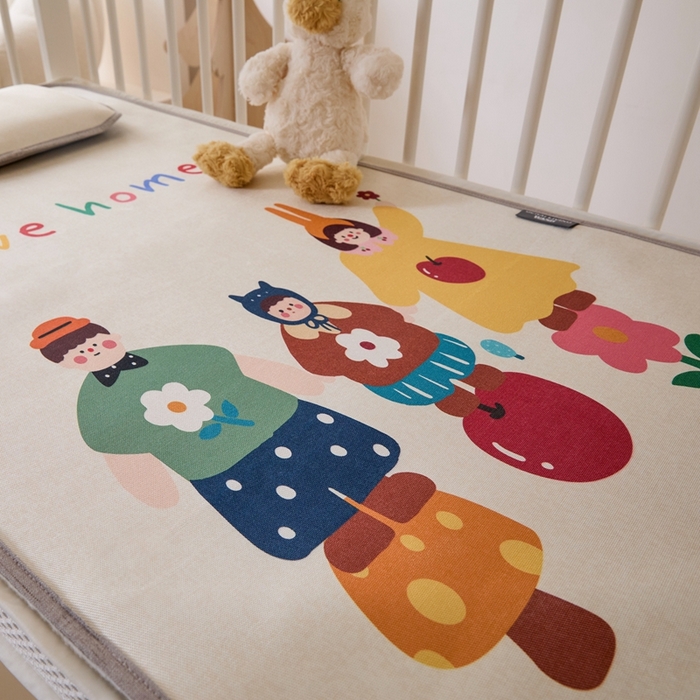 91家纺网 家纺一手货源 找家纺 本希家居 2024新款婴儿席系列高端可水洗冰丝席 美好一家婴儿席