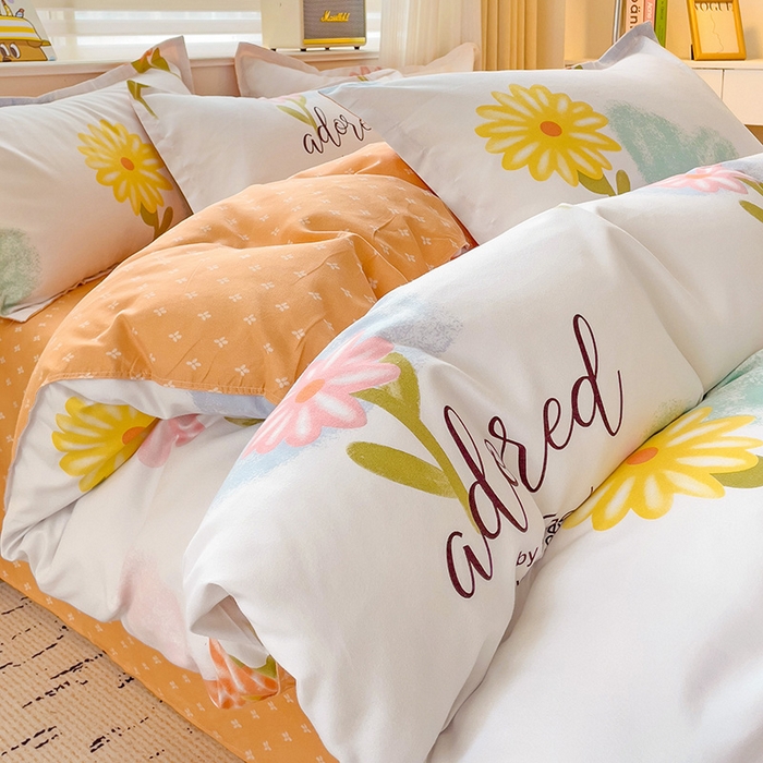 91家纺网 家纺一手货源 找家纺 优逸 2025新款植物羊绒单被套 向阳花开