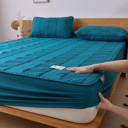 91家纺网 家纺一手货源 找家纺 （总）绒品荟家纺 2025新款A类原棉加厚大豆纤维夹棉床笠单件床罩