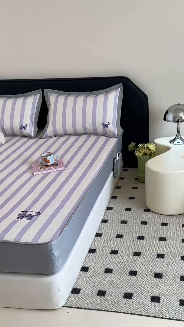 91家纺网 家纺一手货源 找家纺 （总）昔可家纺 2024新款数码印花刺绣床笠款冰丝席