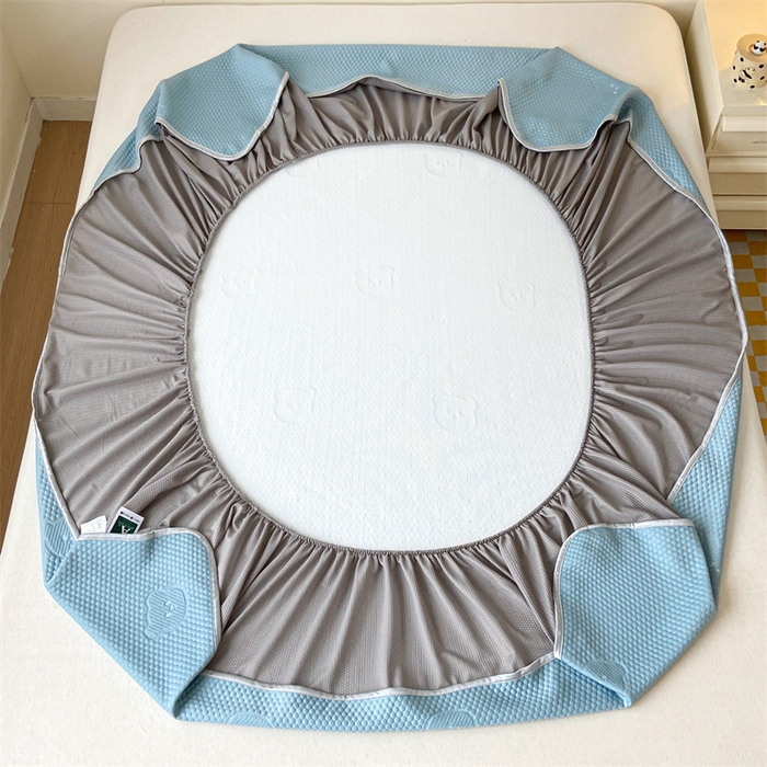 91家纺网 家纺一手货源 找家纺 吉象家纺 2024新款凉豆豆凉感软席凉席 小熊蓝