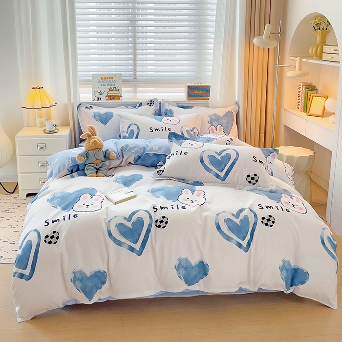 91家纺网 家纺一手货源 找家纺 优逸 2025新款植物羊绒单被套 甜心小熊