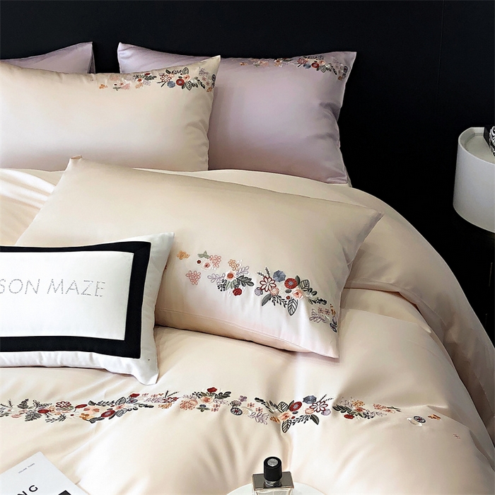 91家纺网 家纺一手货源 找家纺 （总）云胡 2024新款A类进口莱赛尔纤维棉四件套-四月系列